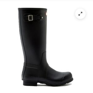 Hunter Original Refined Rain Boots for Women's, Black, Knee-High Waterproof